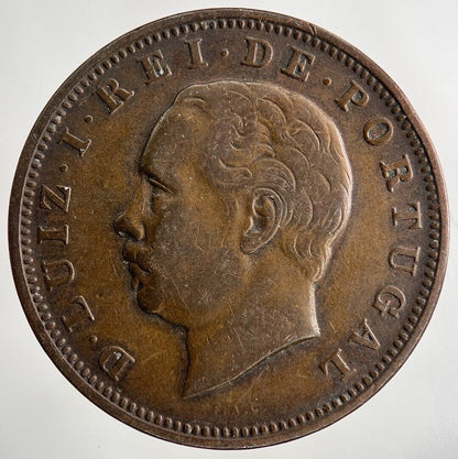 1883 Portugal XX 20 Reis Coin | Fine Collectable Grade