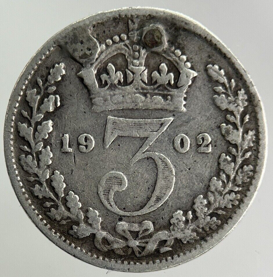 1902 Edward VII Threepence Silver Coin | Collectable Grade