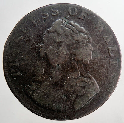 1795 Princess Of Wales Half-Penny Token Coin | Collectable Grade | a6537