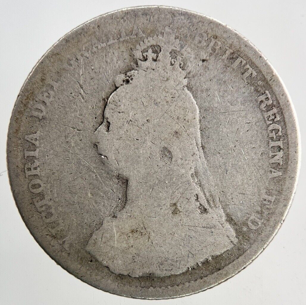 1888 Victoria Shilling Silver Coin | Fair Grade