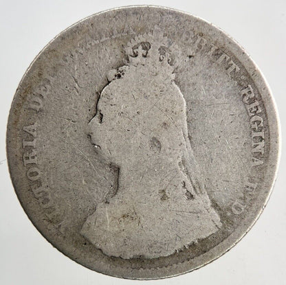 1888 Victoria Shilling Silver Coin | Fair Grade