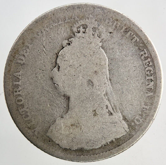 1888 Victoria Shilling Silver Coin | Fair Grade