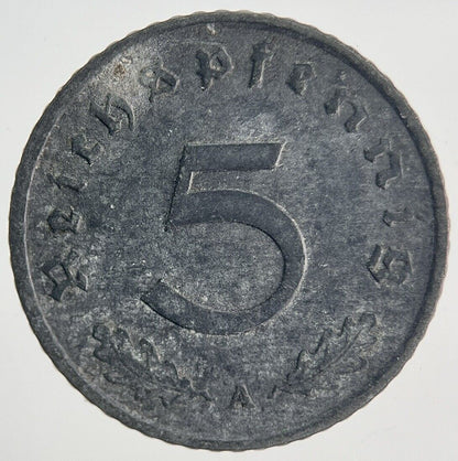 1943 - A Germany Nazi 5 Pfennig Coin | Fine Collectable Grade | a1903