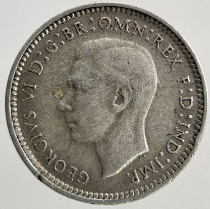 1944 - S Australia Threepence Silver Coin | Fine Collectable Grade