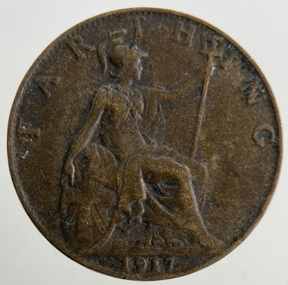 1917 George V Farthing Coin | Fine Collectable Grade