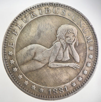 American Morgan Dollar Style Naked Nude Woman Coin | Collectable Grade | a1458