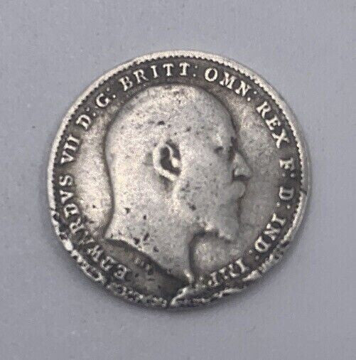 1902 Edward VII Threepence | British Silver Coin | Collectable Grade | a078