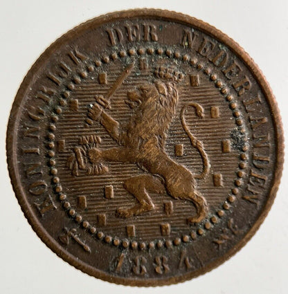 1884 Netherlands 1 Cent Coin | Very High Grade