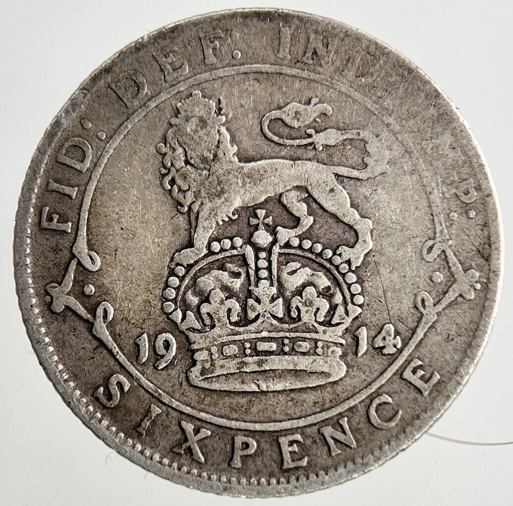 1914 George V Sixpence Silver Coin | Collectable Grade