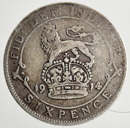 1914 George V Sixpence Silver Coin | Collectable Grade
