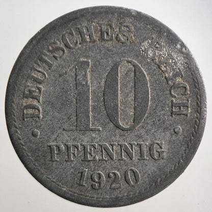 1920 Germany 10 Pfennig Coin | Collectable Grade | a3090