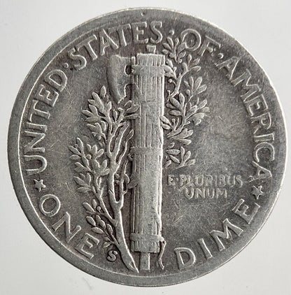 1945 - S US USA Mercury One Dime Silver Coin | Collectable Grade