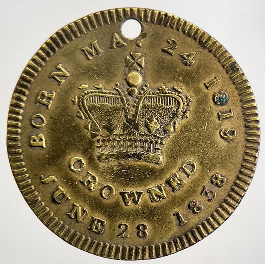 1840 Queen Victoria Coronation & Marriage Medal Coin | Very High Grade | a5538