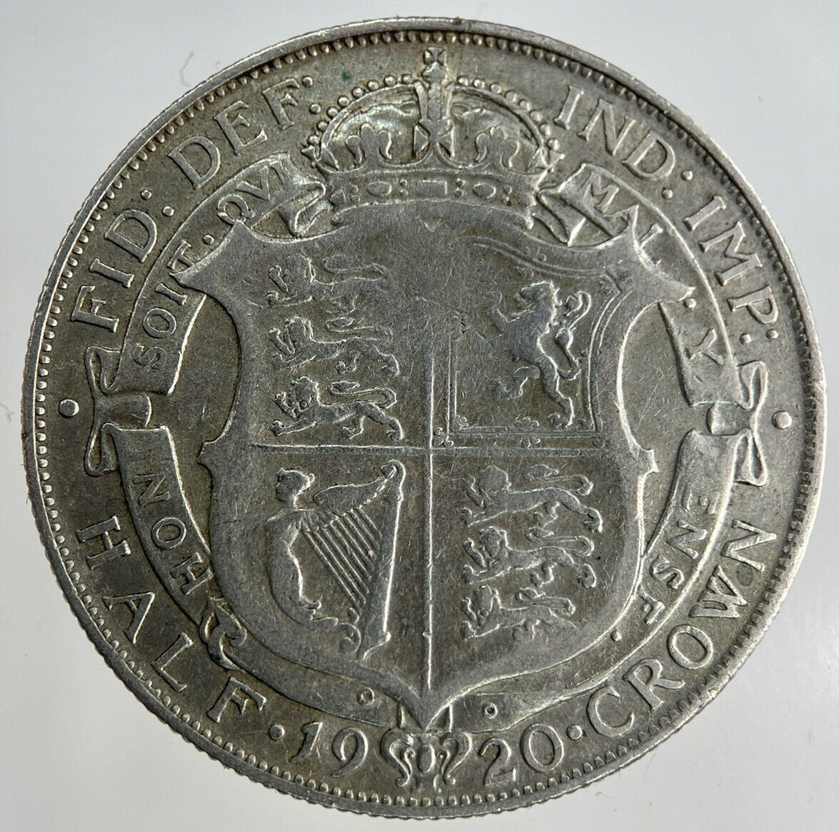 1920 George V Half - Crown Silver Coin | Fine Collectable Grade
