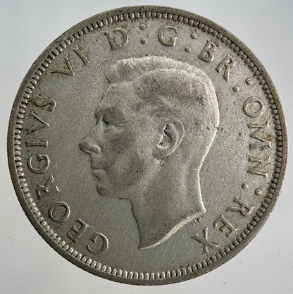 1942 George VI Half - Crown Silver Coin | Fine Collectable Grade