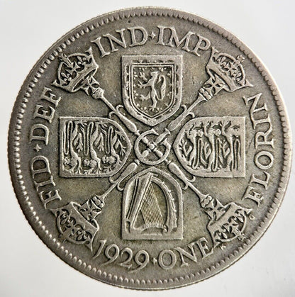 1929 George V Florin Silver Coin | Fine Collectable Grade