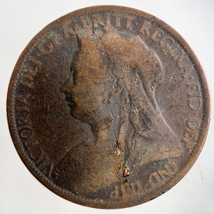 1901 Victoria One Penny Coin | Collectable Grade