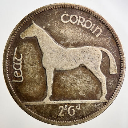 1928 Irish Horse Half - Crown Silver Coin | Fine Collectable Grade | a2202