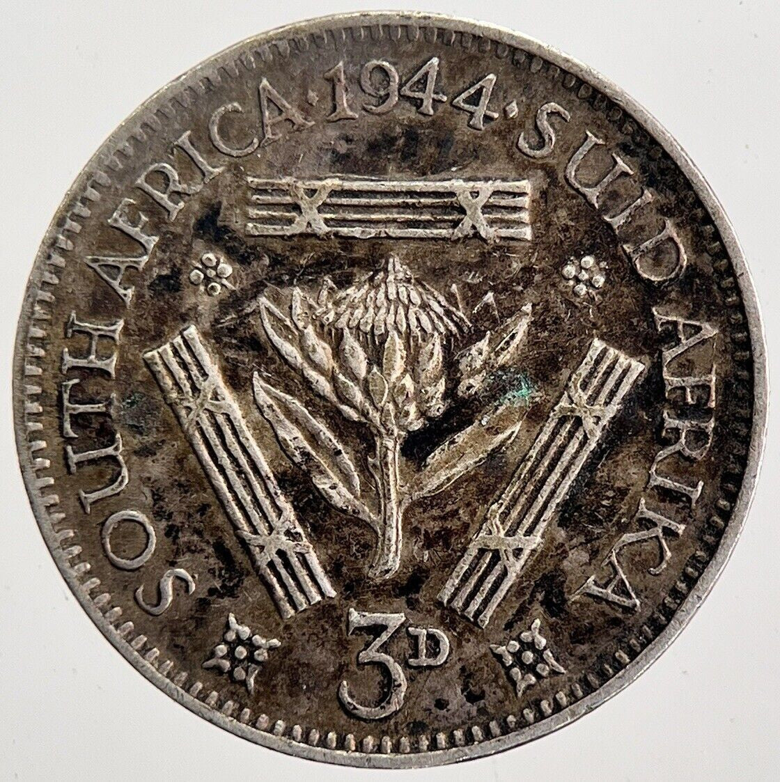 1944 South Africa Threepence Coin | Fine Collectable Grade | a5860