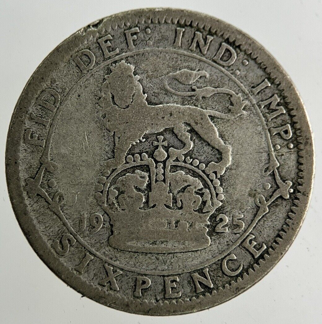 1925 George V Sixpence Silver Coin | Fair Grade