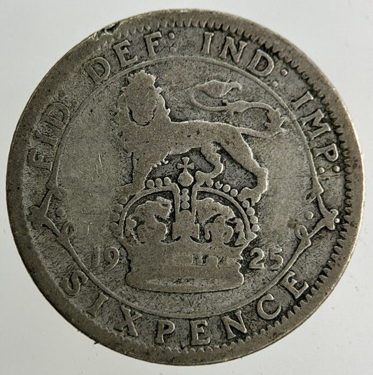 1925 George V Sixpence Silver Coin | Fair Grade