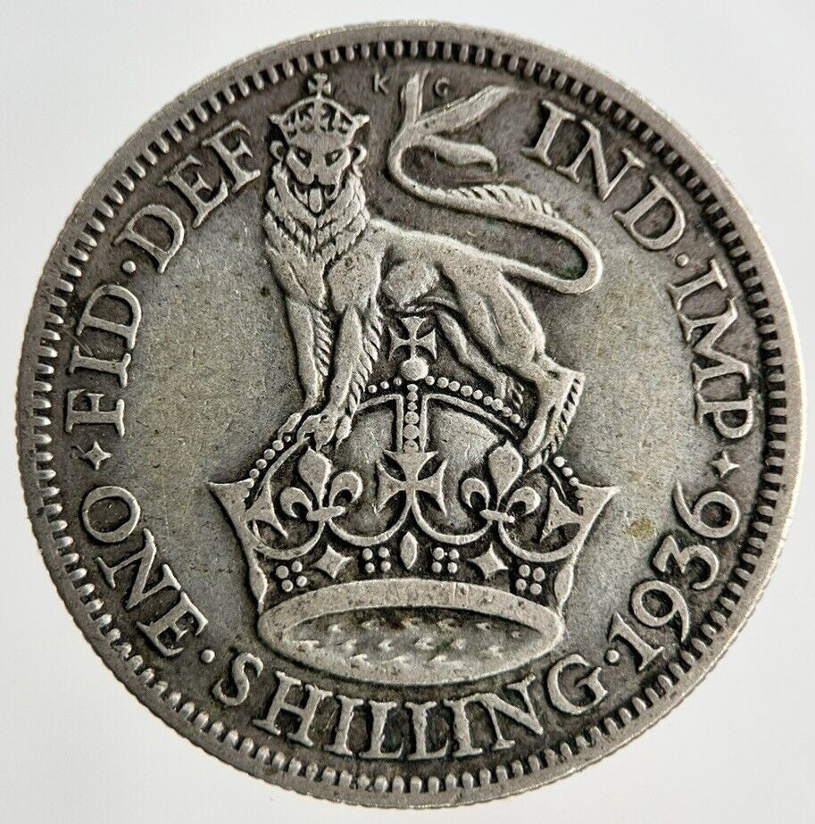 1936 George V Shilling Silver Coin | Fine Collectable Grade