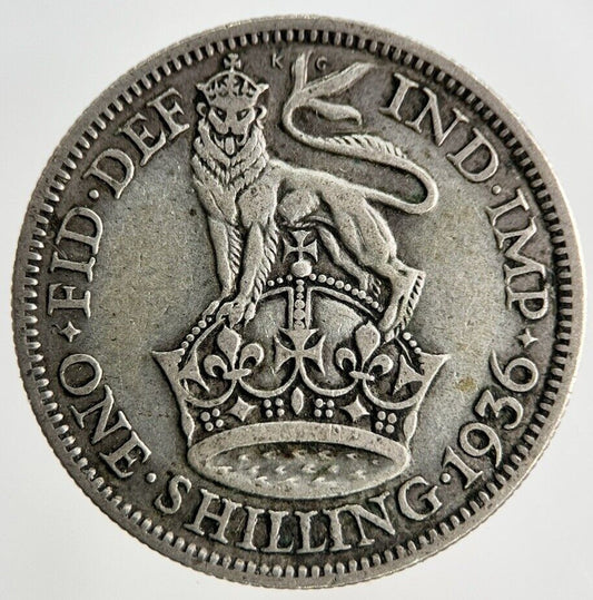 1936 George V Shilling Silver Coin | Fine Collectable Grade
