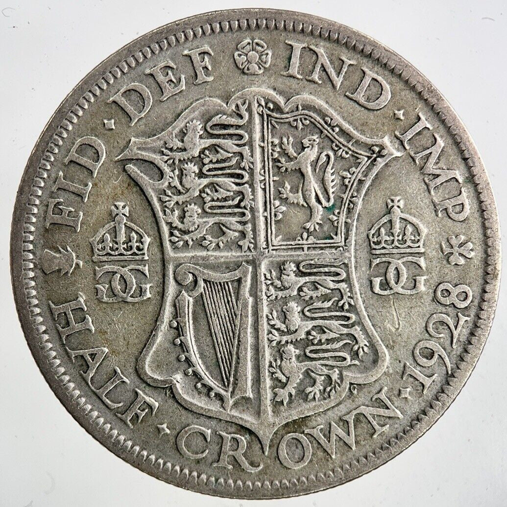 1928 George V Half - Crown Silver Coin | Fine Collectable Grade