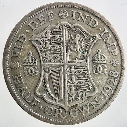 1928 George V Half - Crown Silver Coin | Fine Collectable Grade