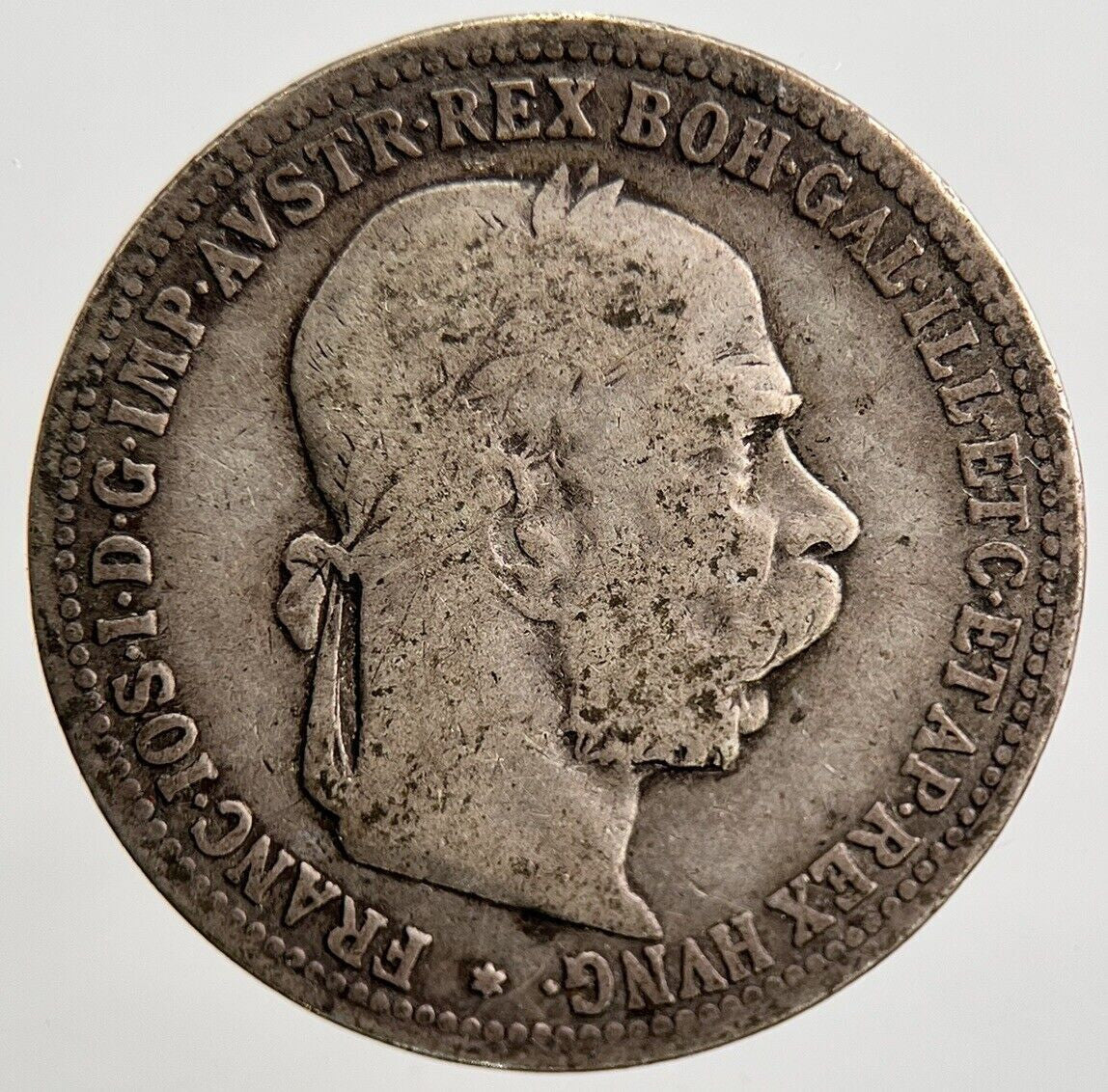 1893 Austria - Hungary 1 One Korona Silver Coin | Collectable Grade | a2100