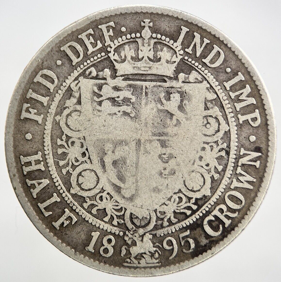 1895 Victoria Half - Crown | British Silver Coin | Fair Grade | a905