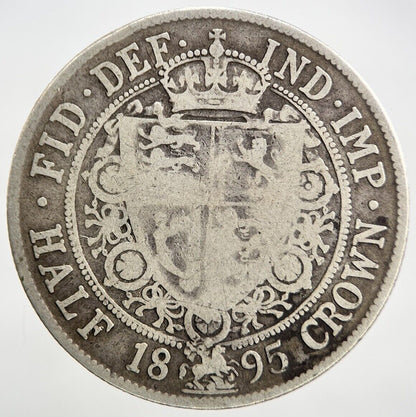 1895 Victoria Half - Crown | British Silver Coin | Fair Grade | a905
