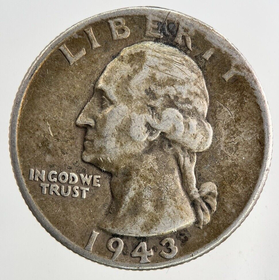 1943 US USA Quarter Dollar Silver Coin | Fine Collectable Grade