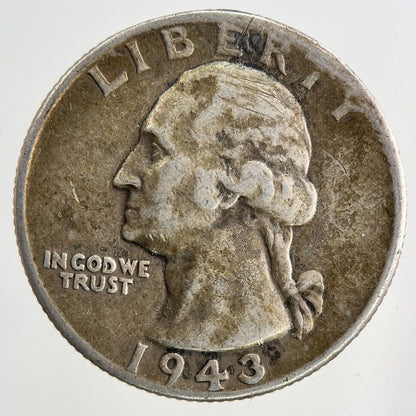 1943 US USA Quarter Dollar Silver Coin | Fine Collectable Grade