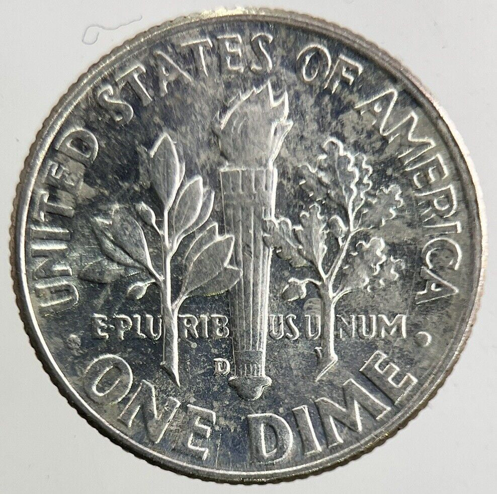 1964 - D US USA Roosevelt One Dime Silver Coin | Very High Grade