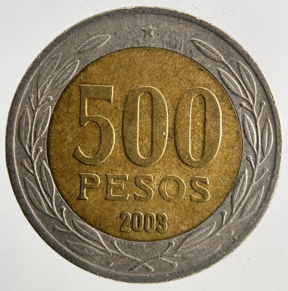 2003 Chile 500 Pesos Coin | Fine Collectable Grade
