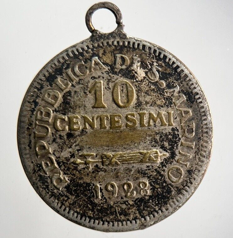 1928 Italy Republic Od Marino 10 Centesimi Coin | Collectable Grade | a4661