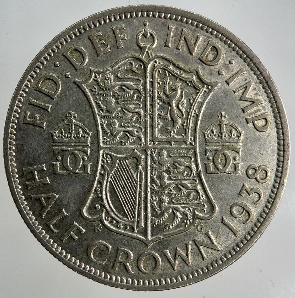 1938 George VI Half-Crown Silver Coin | Fine Collectable Grade
