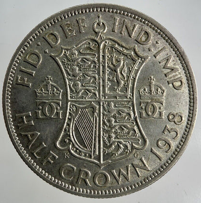 1938 George VI Half-Crown Silver Coin | Fine Collectable Grade