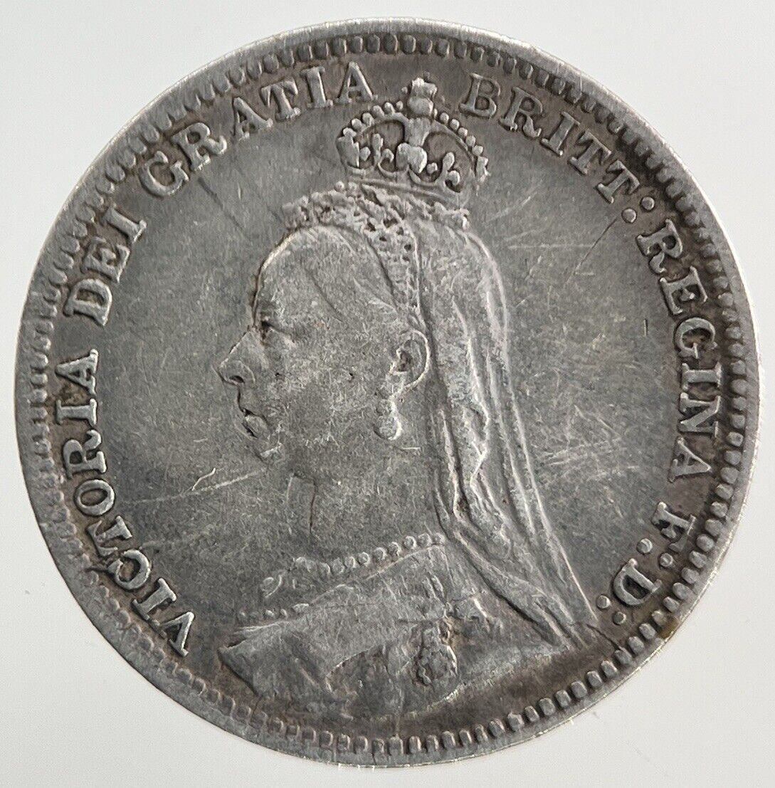 1892 Victoria Threepence Silver Coin | Fine Collectable Grade