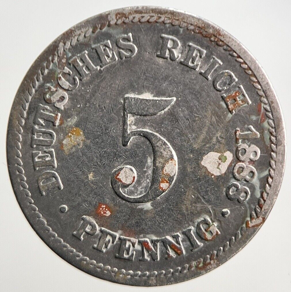 1888-A Germany 5 Pfennig Coin | Collectable Grade | a3088