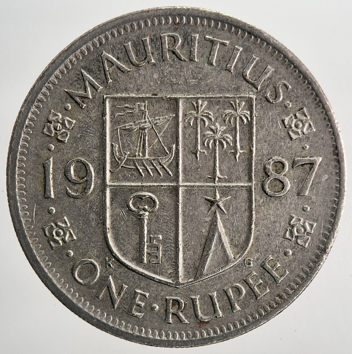 1987 Mauritius One Rupee Coin | Very High Grade | a6718