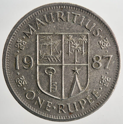 1987 Mauritius One Rupee Coin | Very High Grade | a6718