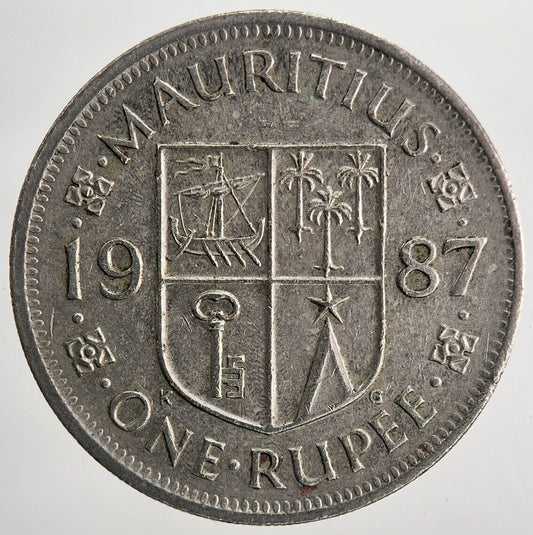 1987 Mauritius One Rupee Coin | Very High Grade | a6718