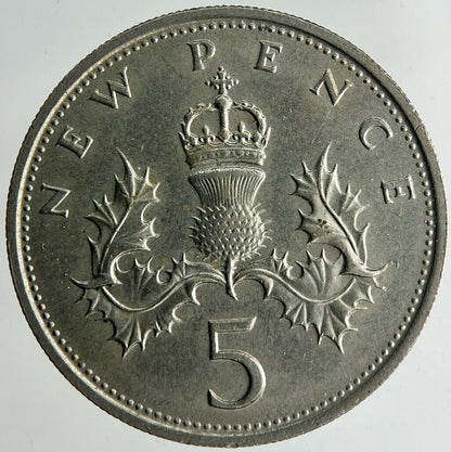 1969 Elizabeth II 5p Five - Pence Coin | Fine Collectable Grade