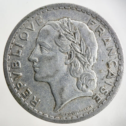 1945 France 5 Franc Coin | Fine Collectable Grade