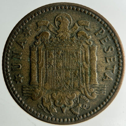 1947 Spain 1 Una Peseta Coin | Fine Collectable Grade