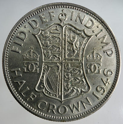 1946 George VI Half - Crown Silver Coin | Fine Collectable Grade
