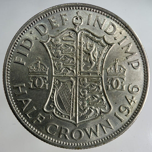 1946 George VI Half - Crown Silver Coin | Fine Collectable Grade