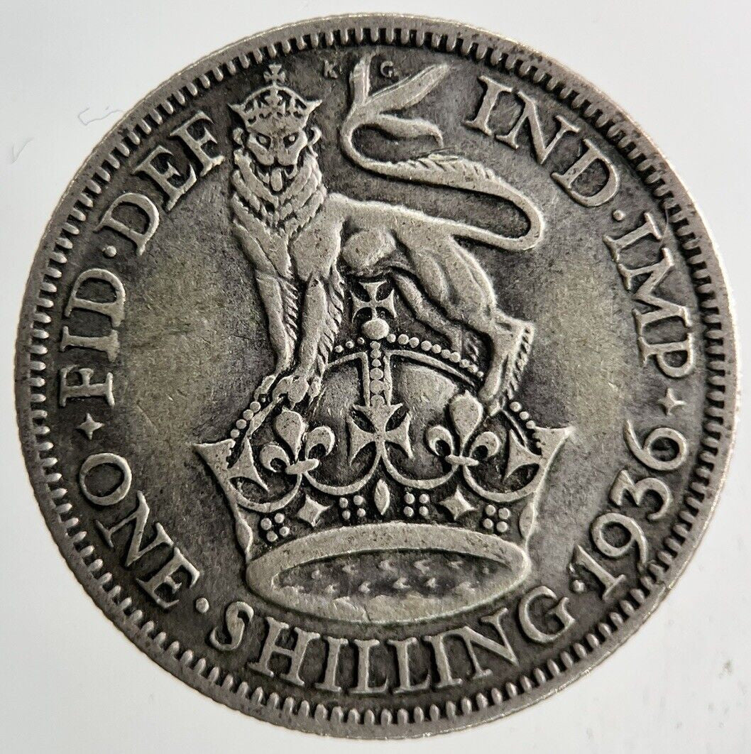1936 George V One Shilling Silver Coin | Fine Collectable Grade
